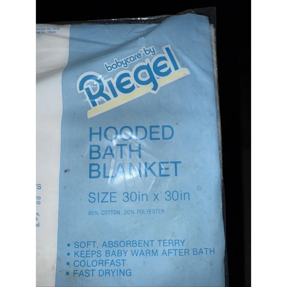 New Vintage babycare Riegel Baby Hooded Bath Blanket Towel‎ 30x30